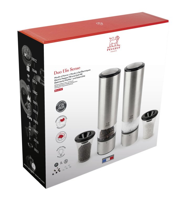 Elis Sense - Set of electric salt and pepper mills on a stand 20cm - Image 2
